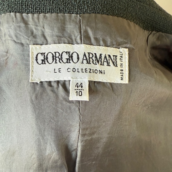 Stunning Vintage 90s Giorgio Armani Grey Green Blazer Jacket - Picture 10 of 11